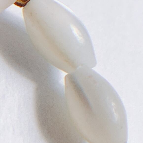 Vintage 90s Gemstone Necklace Carnelian Rose Quartz Shell Beaded Boho 24” - Picture 14 of 15